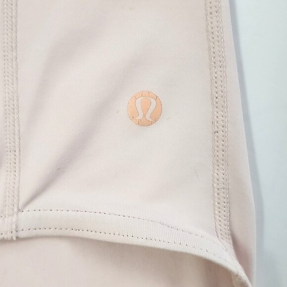 Lululemon Women's Light Pink Bodysuit Scooped Neckline Capped Sleeves Size Small - Picture 6 of 14